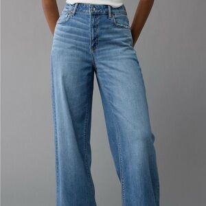 American Eagle Outfitters Medium Blue Wide Leg Jeans